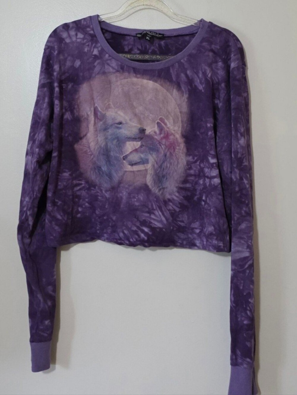 Dolls Kill X The Mountain Talking To The Moon Crop Wolf Core Whimsigoth XL